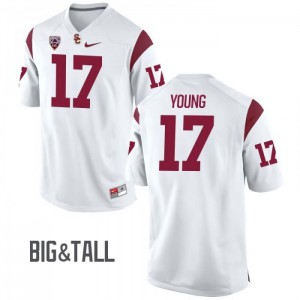 Men's Keyshawn Pie Young White USC #17 Big & Tall College Jersey