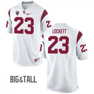 Men's Jonathan Lockett White USC #23 Big & Tall Stitched Jersey