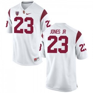 Mens Velus Jones Jr White USC Trojans #23 High School Jersey