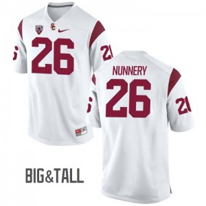 Men Davonte Nunnery White Trojans #26 Big & Tall University Jerseys