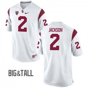 Men's Adoree' Jackson White USC #2 Big & Tall Embroidery Jerseys