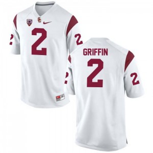 Men Olaijah Griffin White USC #2 Embroidery Jerseys