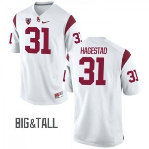 Men Richard Hagestad White USC Trojans #31 Big & Tall Stitch Jerseys