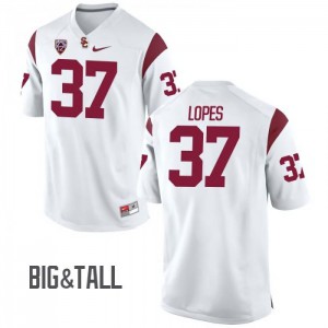 Mens Matt Lopes White Trojans #37 Big & Tall College Jersey
