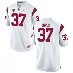 Men's Matt Lopes White Trojans #37 College Jerseys