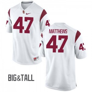 Men Clay Matthews White Trojans #47 Big & Tall NCAA Jersey
