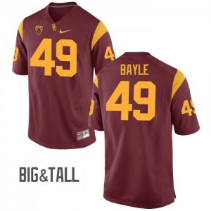 Men's Matt Bayle Cardinal Trojans #49 Big & Tall Embroidery Jersey