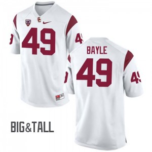 Mens Matt Bayle White Trojans #49 Big & Tall College Jerseys
