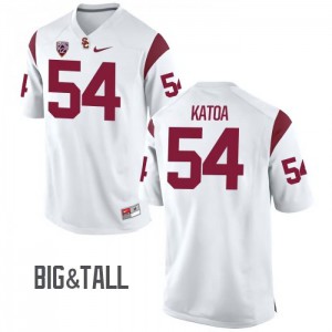 Men Tayler Katoa White Trojans #54 Big & Tall High School Jerseys