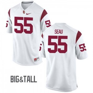 Men's Junior Seau White Trojans #55 Big & Tall Football Jerseys