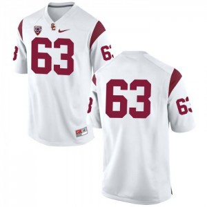 Men's Roy Hemsley White USC #63 No Name Stitched Jersey