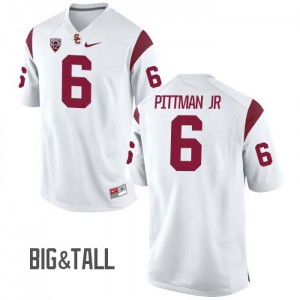 Men Michael Pittman Jr White USC #6 Big & Tall Player Jerseys