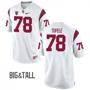 Men's Jay Tufele White USC #78 Big & Tall NCAA Jerseys