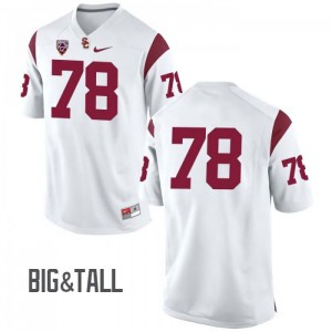 Men Nathan Smith White USC #78 No Name Big & Tall College Jersey
