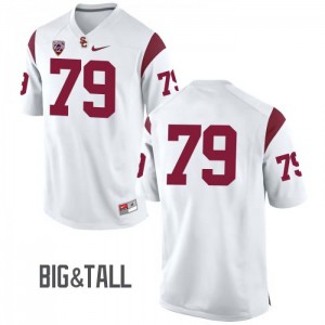 Men Connor Rossow White USC #79 No Name Big & Tall Football Jersey