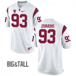 Mens Liam Jimmons White USC Trojans #93 Big & Tall Football Jersey