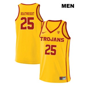 Men Bennie Boatwright Yellow USC Trojans #25 style2 Stitch Jerseys