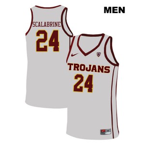 Men Brian Scalabrine White USC Trojans #24 Basketball Jersey