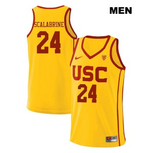Men's Brian Scalabrine Yellow USC Trojans #24 High School Jersey