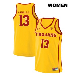 Women's Charles O'Bannon Jr. Yellow USC Trojans #13 style2 High School Jersey