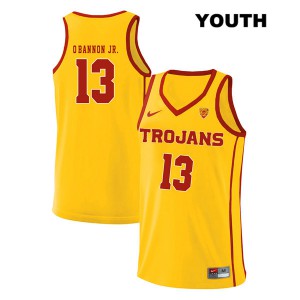 Youth Charles O'Bannon Jr. Yellow USC Trojans #13 style2 Official Jerseys
