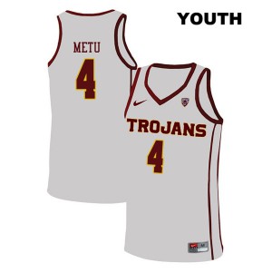 Youth Chimezie Metu White USC Trojans #4 High School Jersey