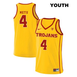 Youth Chimezie Metu Yellow USC #4 style2 Player Jerseys