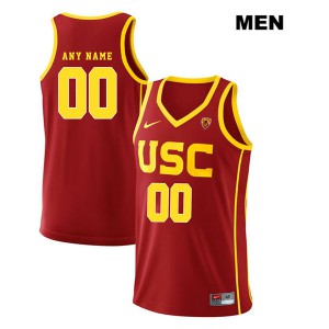 Mens Custom Red USC Trojans #00 Basketball Jerseys