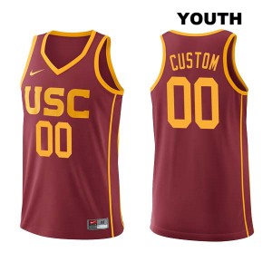 Youth Custom Darkred Trojans #00 NCAA Jerseys