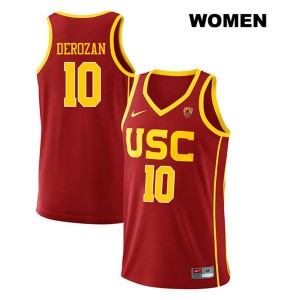 Women DeMar DeRozan Red USC #10 Stitched Jerseys