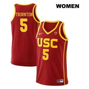 Women's Derryck Thornton Red Trojans #5 NCAA Jerseys