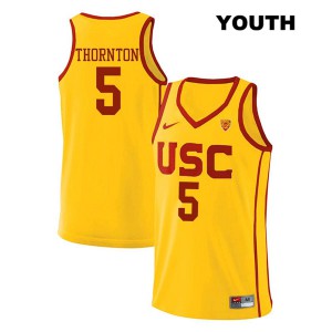 Youth Derryck Thornton Yellow Trojans #5 Official Jersey