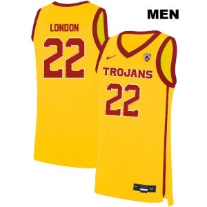 Men Drake London Yellow USC #22 Basketball Jerseys