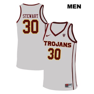 Men Elijah Stewart White USC #30 High School Jerseys