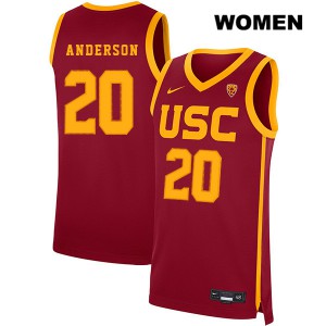 Women's Ethan Anderson Red Trojans #20 Official Jersey