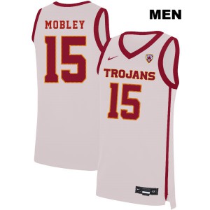 Men Isaiah Mobley White Trojans #15 Alumni Jerseys