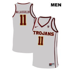 Mens Jordan McLaughlin White USC #11 Basketball Jersey