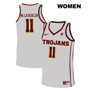 Women Jordan McLaughlin White Trojans #11 Player Jersey
