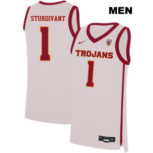 Mens Kyle Sturdivant White USC Trojans #1 NCAA Jerseys