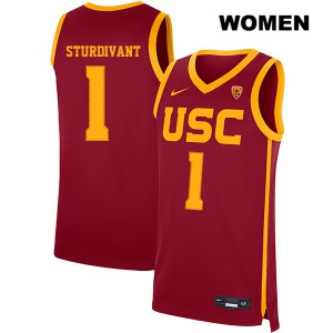 Women Kyle Sturdivant Red USC #1 Basketball Jerseys