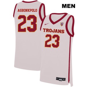 Men Max Agbonkpolo White Trojans #23 Player Jersey
