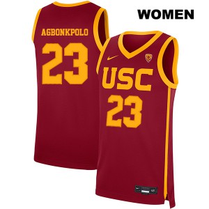 Womens Max Agbonkpolo Red USC #23 Embroidery Jersey