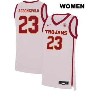 Women Max Agbonkpolo White Trojans #23 Alumni Jerseys