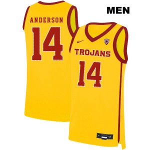 Men McKay Anderson Yellow USC #14 Official Jersey