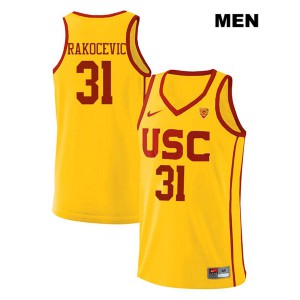 Men's Nick Rakocevic Yellow USC #31 Player Jerseys