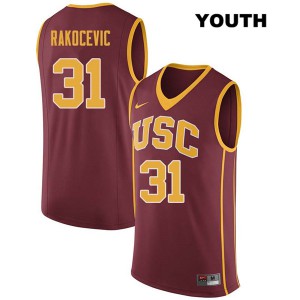 Youth Nick Rakocevic Darkred Trojans #31 College Jerseys