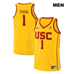 Men Nick Young Yellow USC #1 Embroidery Jerseys