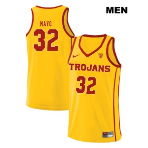 Men's O.J. Mayo Yellow Trojans #32 style2 Player Jersey