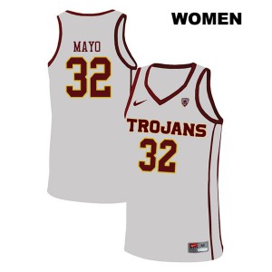 Women O.J. Mayo White Trojans #32 Official Jersey