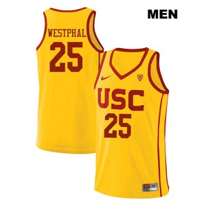 Men's Paul Westphal Yellow USC #25 College Jersey